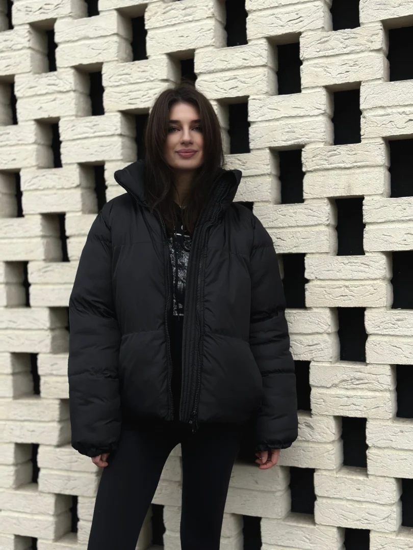 Куртка-Пуффер жіноча COAT BLANKET чорна - COAT BLANKET - пуховики, куртки, одяг та багато іншого.