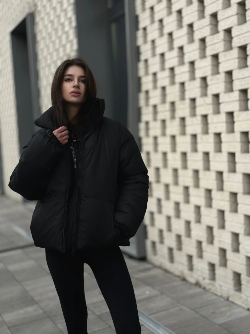 Куртка-Пуффер жіноча COAT BLANKET чорна - COAT BLANKET - пуховики, куртки, одяг та багато іншого.