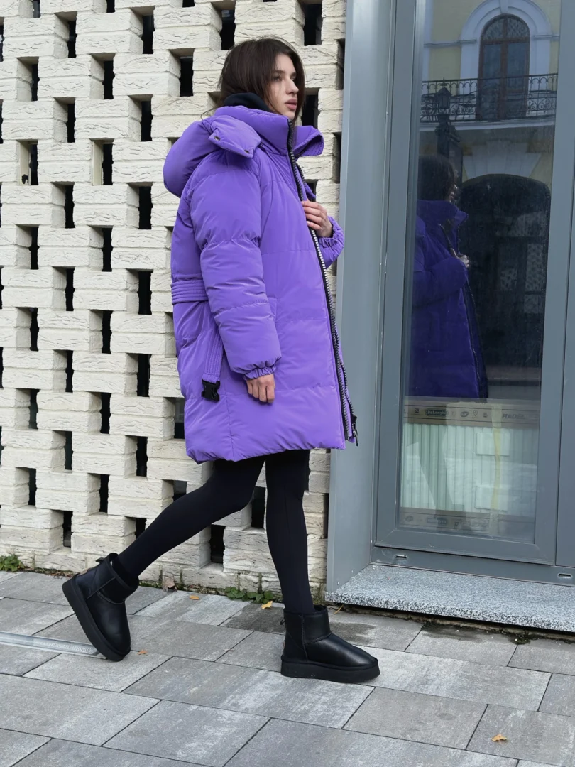 Куртка жіноча “AIR” COAT BLANKET фіолетовий-оксамит - COAT BLANKET - пуховики, куртки, одяг та багато іншого.